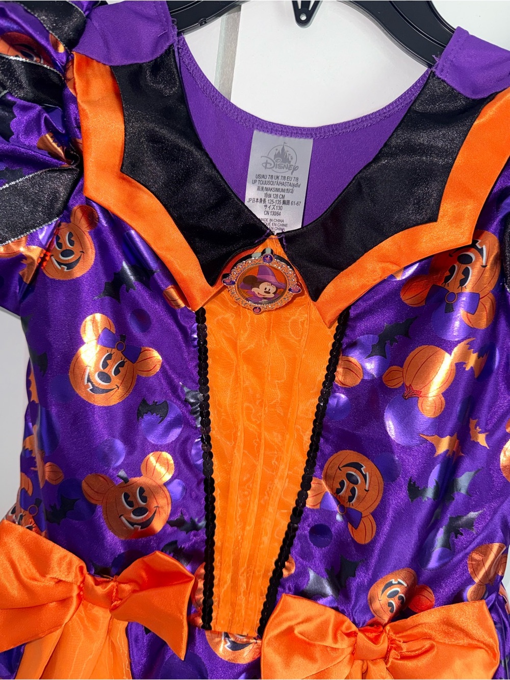 Disney Parks Girls Halloween Minnie Witch Dress Size 7/8 Not So Scary Halloween - Picture 2 of 3